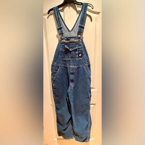 EUC Berne Workwear Heritage Blue Jean Unlined Washed Denim Bib Overalls, 40 x 30